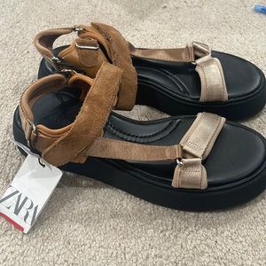 Brand new with tags zara sandals with platform